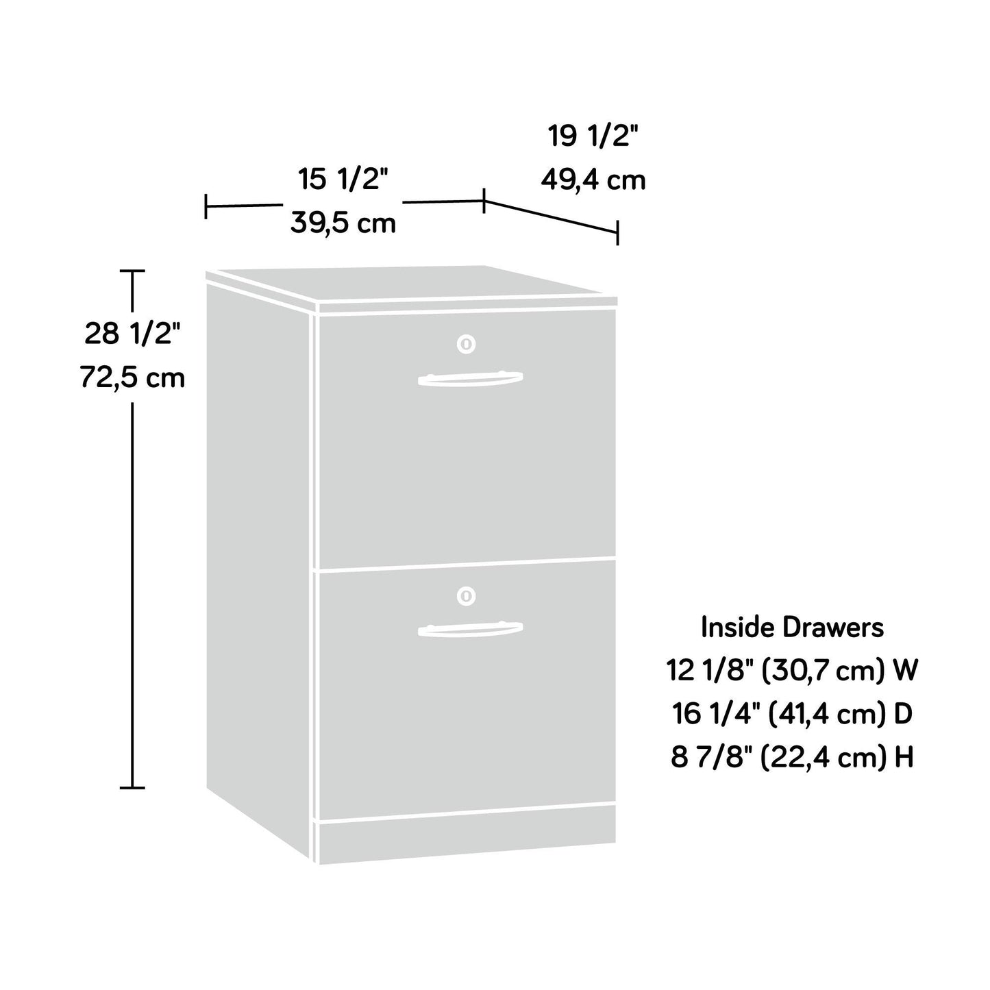 Sauder County Line Dresser, L: 15.55" x W: 19.45" x H: 28.54", Classic Cherry Finish - WoodArtSupply