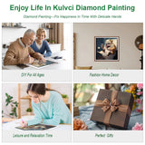 Kulvci Diamond Painting Kits for Adults, Dog Diamond Art Kits for Beginners, DIY 5D Diamond Painting with Round Gem Art Kits for Gift Home Wall Decor 12x12inch Kulvci