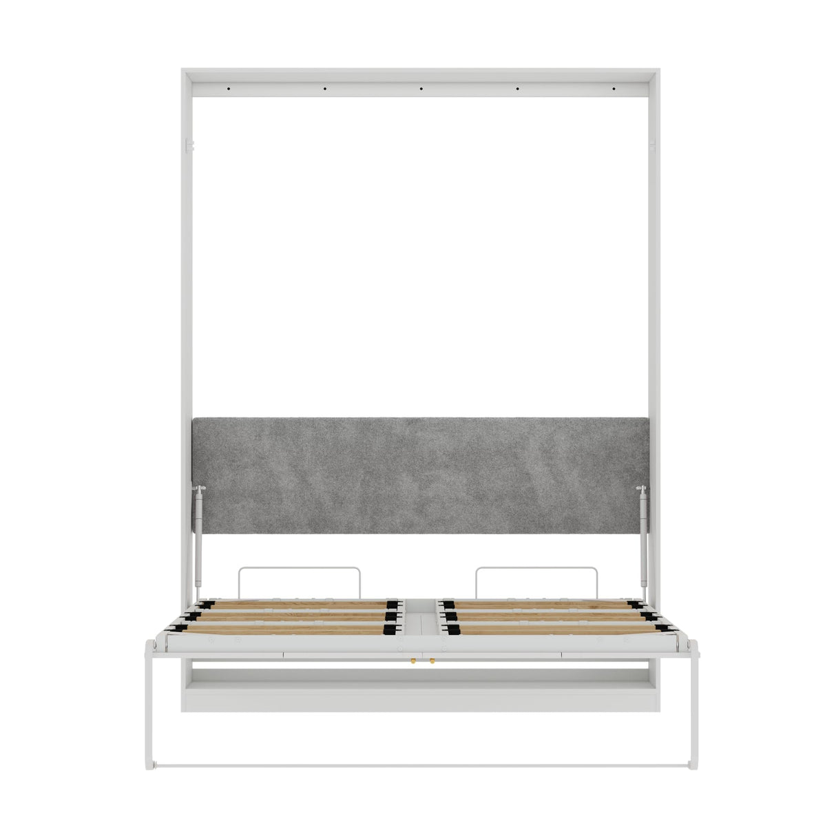 Farmhouse Murphy Bed Queen, 85" Wall Bed Folds to Save Space, Concealed Bed Frame with Hydraulic Rod and Wall Mounted Features for Apartment/Office/Guest Room Bobve