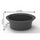6 Quart Oval Slow Cooker, Stainless Steel Finish, Glass Lid, Adjustable Temp, Perfect for Families and Gatherings Entertaining, Silver LovingStar