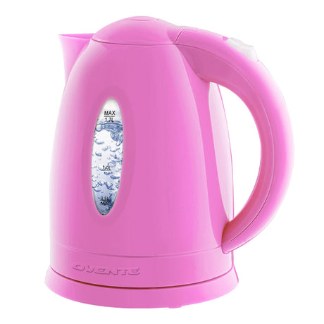 OVENTE Electric Kettle, Hot Water, Heater 1.7 Liter - BPA Free Fast Boiling Cordless Water Warmer - Auto Shut Off Instant Water Boiler for Coffee & Tea Pot - Pink KP72P OVENTE