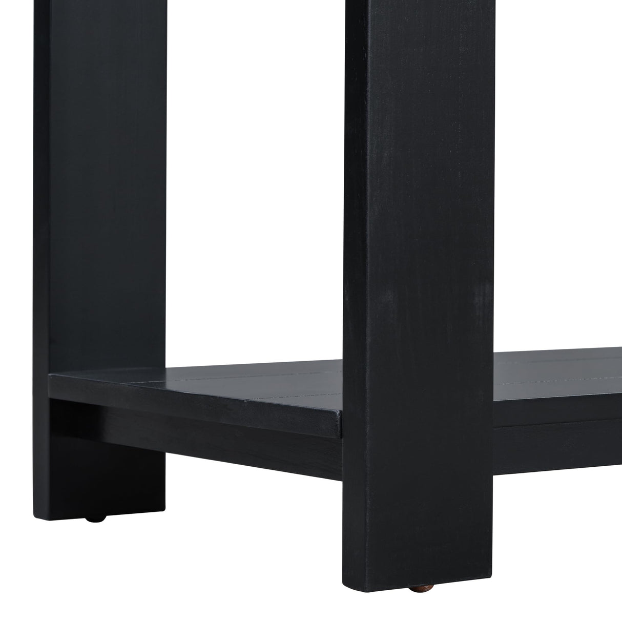 XD Designs Minimalist 60-Inch Long Console Table Sofa Table with Bottom Shelf and Thick Legs, Wood 2-Tier Narrow Accent Entryway Table for Hallway Living Room Foyer Corridor (Black-All) XD Designs