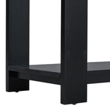 XD Designs Minimalist 60-Inch Long Console Table Sofa Table with Bottom Shelf and Thick Legs, Wood 2-Tier Narrow Accent Entryway Table for Hallway Living Room Foyer Corridor (Black-All) XD Designs