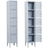 SISESOL Metal Locker Organizer for Work 66" Cabinets with Doors, Tall Narrow Storage Cabinet - Locker Storage Cabinets for School, Gym, Home, Office, Garage SISESOL