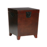 SEI Furniture Pyramid Storage Trunk End Table, Espresso SEI Furniture