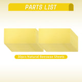 Vkinman 30pcs Beeswax Sheets Beehive Wax Foundation Sheets Natural Beeswax Honeycomb Sheets for Beekeeping Candle Making Vkinman