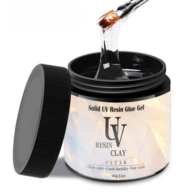 OOTDART 3.5 oz UV Clay Clear Polymer Resin for 3D Crafts, DIY Jewelry Making, Silicone Molds, UV Curing, Crystal Clear Casting, Miniature Art, and Handmade Resin Projects