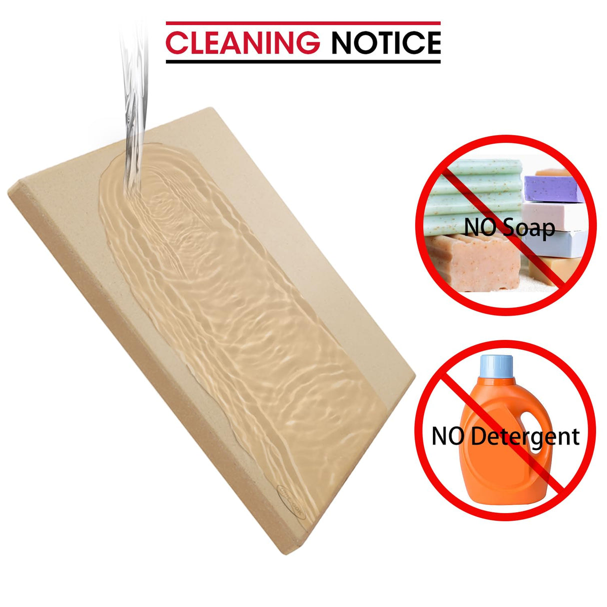 Unicook Extra Large Pizza Stone 18 Inch, Square Baking Stone for Oven and Grill, Heavy Duty Bread Pizza Pan, Durable Thermal Shock Resistant Cooking Stone Unicook