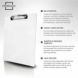 SCRIBBLEDO 30 Pack Double Sided Dry Erase Clipboards 9"x12" Durable Clipboards Bulk with 30 Dry Erase Erasers, Dry Erase Clipboard with Low Profile Clip for School, Classroom and Home Use Scribbledo