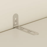 AGOTENI Armoire Wardrobe Closet with 4 Shutter Doors & 2 Hanging Rods, Wood Clothing Storage Cabinet with 5 Drawers & Shelves for Bedroom, White, 19.1" D x 59.1" W x 70.5" H AGOTENI