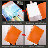 YMNLWZ Puzzle Storage 1000 Pieces Large-Capacity Storage Puzzle, 20 Transparent Pockets, Portable, Dustproof and Stain-Proof, Suitable for Puzzle Lovers to Collect Puzzle Storage Gifts (Black) YMNLWZ