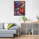 Pavemlo 5D Diamond Art Kits for Adults Guitar Piano, Full Drill Diamond Art Musical Notes Pictures Paint with Diamonds, DIY Cross Stitch Jewel Art Rhinestone Craft for Home Wall Decor 12X16 in Pavemlo