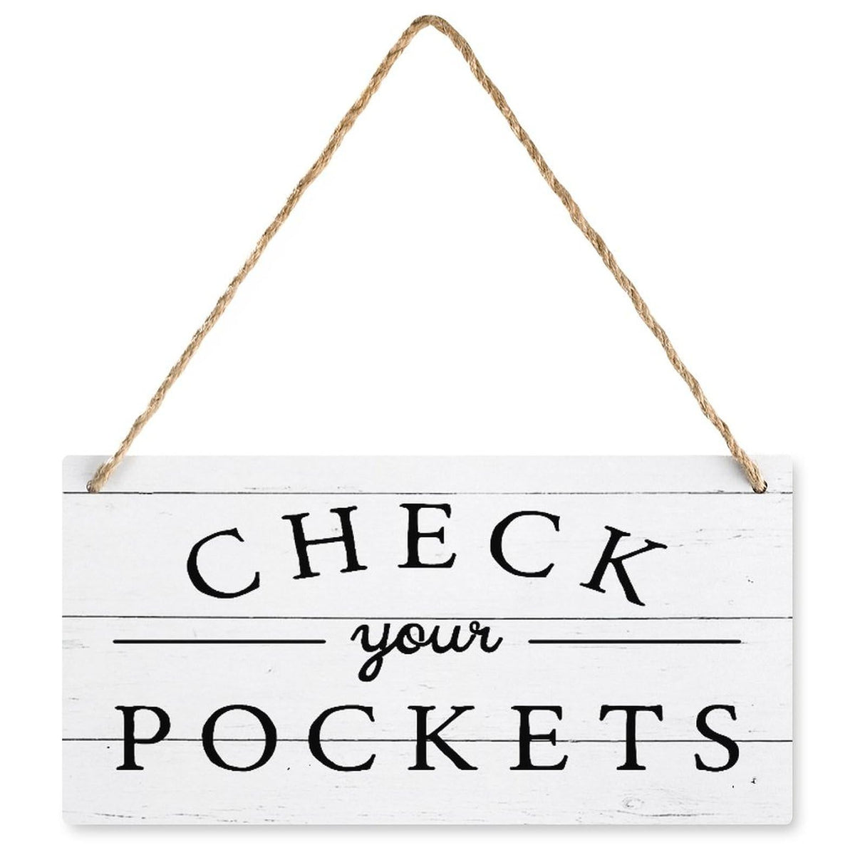 Check Your Pockets Home Decor Utility Room Laundry Room Decor Funny signs farmhouse gift wooden hanging sign rustic wall art home decor 6x12 inch Compladeta