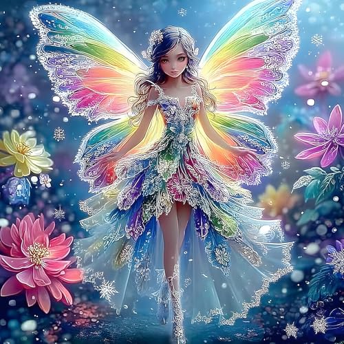 DOMROM Diamond Painting Kits, Fairy 5D Diamond Art Kits,Gem Art Painting with Diamonds Dots, Arts and Crafts for Beginners Adult Gift Wall Decor 12 x 12inch DOMROM