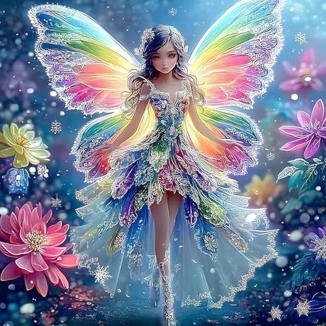 DOMROM Diamond Painting Kits, Fairy 5D Diamond Art Kits,Gem Art Painting with Diamonds Dots, Arts and Crafts for Beginners Adult Gift Wall Decor 12 x 12inch DOMROM