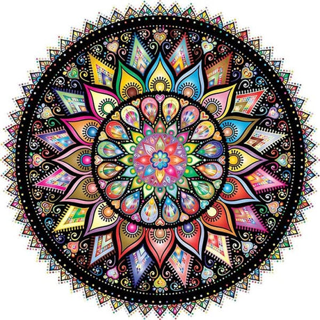 Huacan Mandala Diamond Painting Kits AB Diamond Art Kits for Adults Beginner 5D Full Drill Round Diamond Dots Painting with Diamond Gift 11.8x11.8inch/30x30cm Huacan