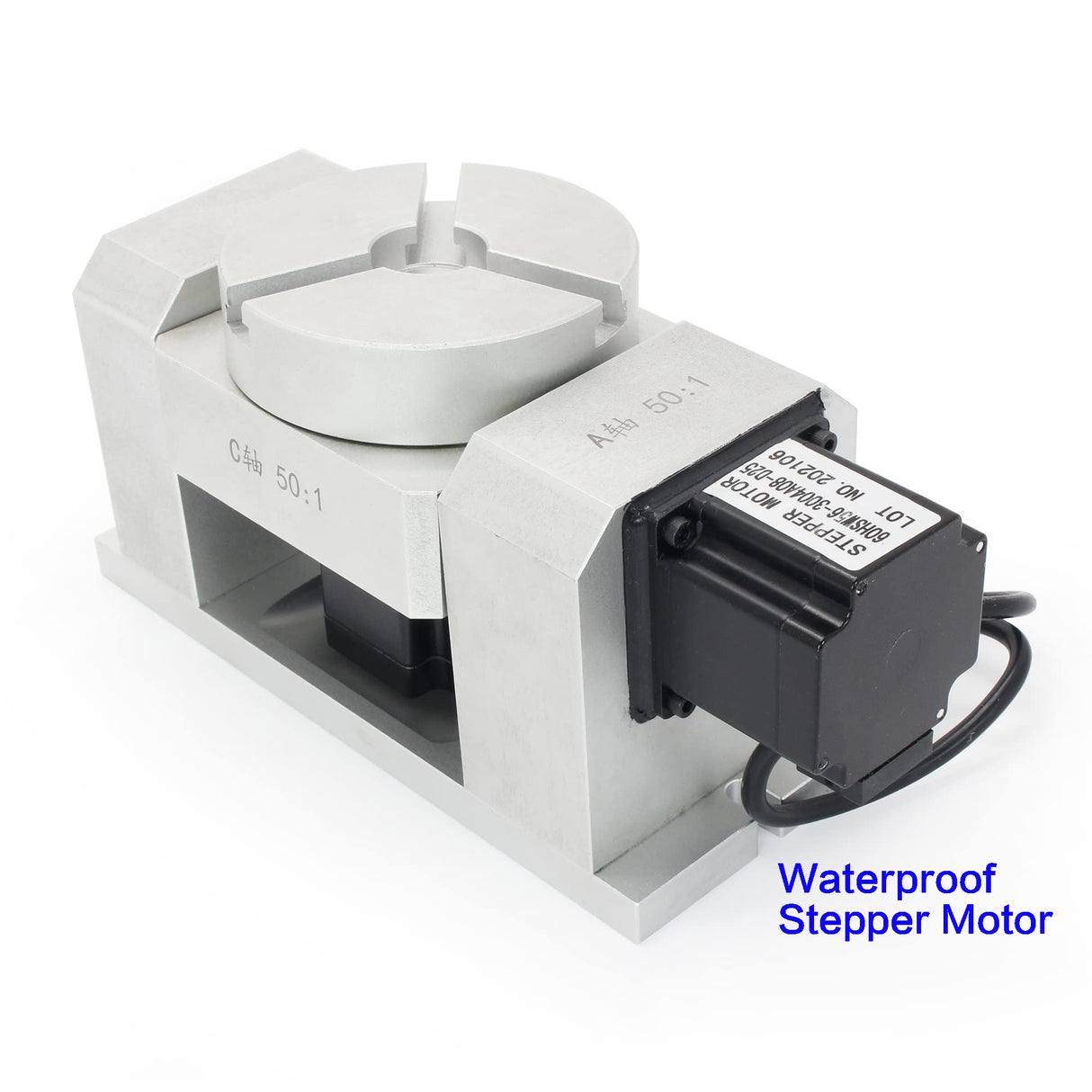 CNCTOPBAOS CNC 5th Axis 4th Rotary Indexer Table,Rotational A C Axis Dividing Head 5.5N.m,Dual Support Harmonic Gearbox Reducing Ratio 50:1+Nema23 Motor for CNC Router Engraver Lathe Milling Machine CNCTOPBAOS