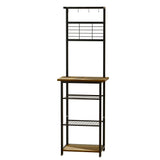 BUTUNITA Coffee Bar Station with 5 Tiers - Small Coffe Bar Kitchen Shelf with 4 S-Shaped Hooks - Corner Storage Baker's Rack for Small Spaces, Entryways, and Living Rooms BUTUNITA