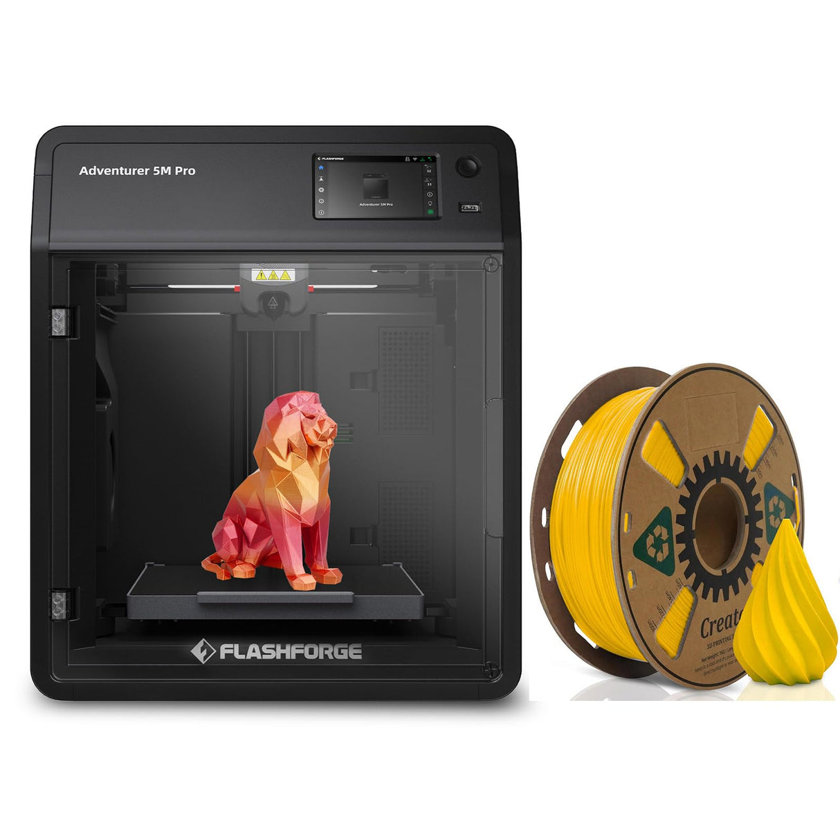 Flashforge Adventurer 5M Pro 3D Printer with Extra 1KG HS PLA Yellow FLASHFORGE
