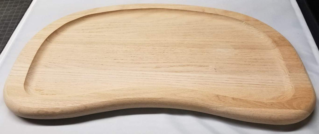 Solid Grooved Red Oak High Chair Tray Wood Antique Vintage Baby Toddler Infant seat Antique Hardware & More
