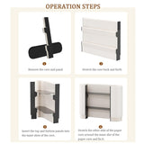 Modern Reception Desk Counter Foldable Exhibition Reception Counter with 2 Shelves, Multi-Functional Commercial Reception Desk for Lobby Hotel Bar WoodArtSupply