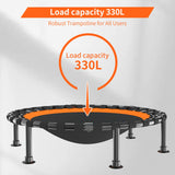 40"/48" Foldable Mini Trampoline Load 330lbs,Portable Exercise Rebounder Trampoline with Adjustable Foam Handle,Fitness Trampoline for Adults (40 in with handrail) FitinOne