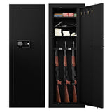 Wall Gun Safe Between Studs for Biometric,Xdeer Rifle Gun Safe, Assembled Rifle Safe with 3 Removable Shelf, Large hidden Gun Safe for Home and Pistolsm,Fingerprint,Black XDeer