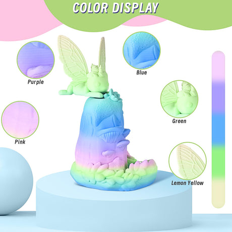ERYONE Matte Rainbow 3D Printer PLA Filament 1.75 +/- 0.03mm, Matte Muticolor Filament PLA 1KG(2.2LBS) Spool, Matte Watercolor Rainbow ERYONE