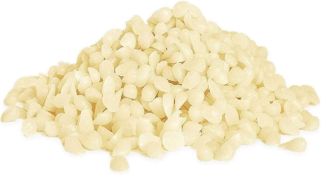 fclayvts 5 LB White Beeswax Pellets, Bulk Beeswax Beads (80 OZ), Unscented, Candle Making Supplies fclayvts