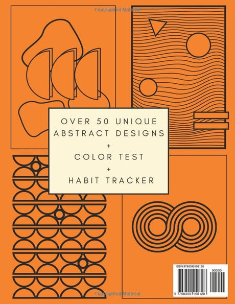 Minimalist Coloring Book For Adults & Teens: 50 Simple Coloring Pages, Geometric Shape, Abstract Line Art, Boho Design Patterns | Anxiety Free Stress Relief & Relaxation (Mindful Coloring Books) Majosta