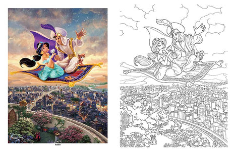 Disney Dreams Collection Thomas Kinkade Studios Disney Princess Coloring Book Andrews McMeel Publishing