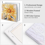 Natuyalo Framed Paint by Numbers Kit for Adults - Sunflower DIY Adult Paint by Number Kits Flowers Acrylic Canvas Painting for Adults Beginners Art Crafts with Frame, 12x12 Inch Natuyalo