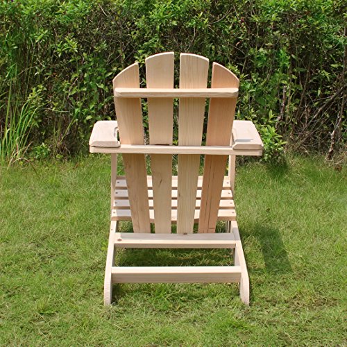Merry Garden Kids Foldable Wooden Adirondack Chair, Children's Outdoor Patio Furniture, Garden, Lawn, Deck Chair, Unfinished Merry Garden