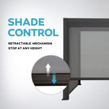 Mirador Accessory - 10Ft Side Adjustable Pull Down Screen for Mirador pergola 111S and 111DA, Enhance Outdoor Living Space with Pull-Down Sun Shade, Wind Block, UV Resistant, Charcoal, not pergola MIRADOR