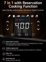 Kitchen Elite Air Fryer Oven 5.28 Qt, 7-in-1 Digital Display Compact Cooker with Easy View Windows，Space-saving, Nonstick and Dishwasher Safe Basket, Black Kitchen Elite