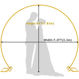 Wokceer Wedding Arch 7.2FT Round Backdrop Stand Gold Metal Circle Backdrop Stand Circle Balloon Arch Stand Frame for Birthday Party Bridal Shower Anniversary Ceremony Candy Tables Celebration Wokceer