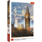 Trefl London at Dawn 1000 Piece Jigsaw Puzzle Red 27"x19" Print, DIY Puzzle, Creative Fun, Classic Puzzle for Adults and Children from 12 Years Old Trefl