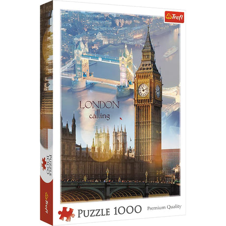 Trefl London at Dawn 1000 Piece Jigsaw Puzzle Red 27"x19" Print, DIY Puzzle, Creative Fun, Classic Puzzle for Adults and Children from 12 Years Old Trefl