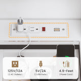 AOGLLATI Makeup Vanity with Lights in 3 Colors, White Vanity Desk with Mirror and Lights, Vanity Table with Charging Station, Makeup Desk with Visible Drawers, Hidden and Open Storage Shelves AOGLLATI