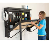 Lifetime Products Wall Mounted Work Table, 4', Wood Varnish (80421) Lifetime