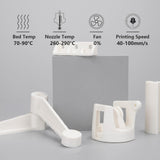 PA12 Filament 1.75mm, Nylon 12 Filament 3D Printer Filament 1KG 2.2LBS, White Filament, High Temperature Resistance High Toughness Low Water Absorption Spriour