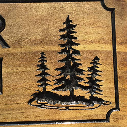Custom Wooden Sign Personalized Cabin Signs Family Name Rustic Camper Established Benchmark Signs And Gifts