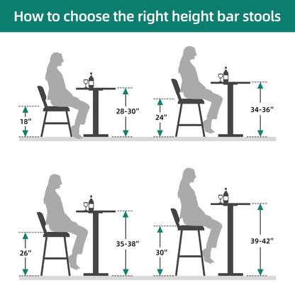 YITAHOME 24 Inches Swivel Bar Stools Set of 2, Counter Height Barstools Platic Wooden Seat with Backrests and Footrest, Industrial Metal Bar Stools for Outdoor Patio Home Kitchen - WoodArtSupply