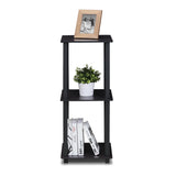 Furinno Simplistic Set of 2 End Table, Dark Walnut Furinno