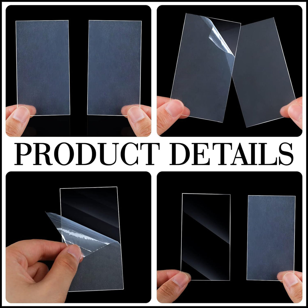 48 Clear Acrylic Place Cards Mini Clear Acrylic Table Place Card Acrylic Signs for Wedding Blank Plate Seating Chart Card for Table Numbers Sublimation Handwritten Name DIY Decor(Rectangle Style) Yalikop