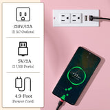 FORAOFUR Side Table with Charging Station, Small Side Table with 2 USB Ports and Outlets, Small End Tables for Small Spaces in Living Room, Bedroom & Nursery, 2 Tier Small Nightstand FORAOFUR