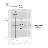 Sauder Costa Library Hutch, Chalked Chestnut finish Sauder