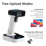 ScanAvenger Wireless Portable 1D&2D with Stand Bluetooth Barcode Scanner: Hand Scanner 3-in-1, Cordless, Rechargeable Scan Gun for Inventory - USB Bar Code/QR Reader (1D&2D Upgraded Next Gen Stand) ScanAvenger
