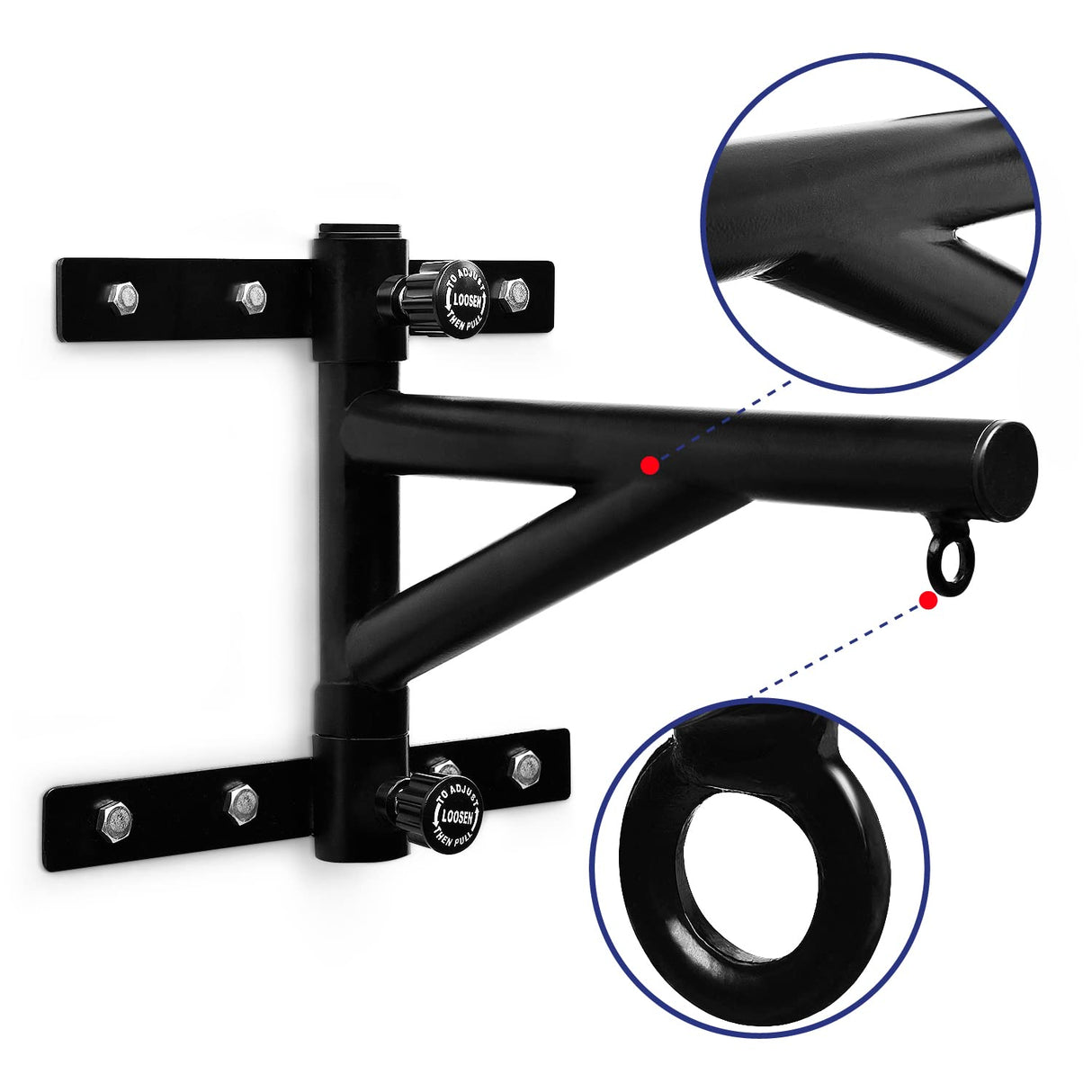 Yes4All Wall Mount Adjustable Heavy Bag Hanger with Chain - Heavy Duty - Punching Bag Bracket for Boxing, Muay Thai and MMA Training Yes4All