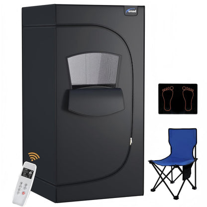 TOREAD Portable Far Infrared Sauna, Portable Infrared Full Size Sauna Tent, Sauna for Infrared Home Spa, Heated Body Therapy, Time & Temperature Remote Control (35"x35"x71")